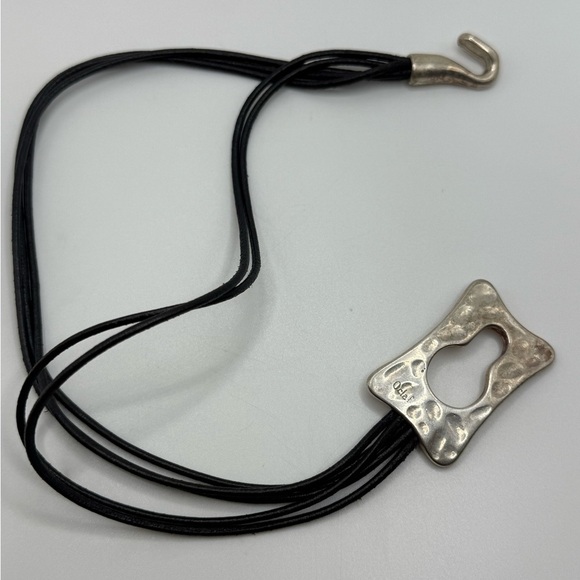 Oclaf Other - Vintage Oclaf Multistrand Leather and Silver Plated Bracelet